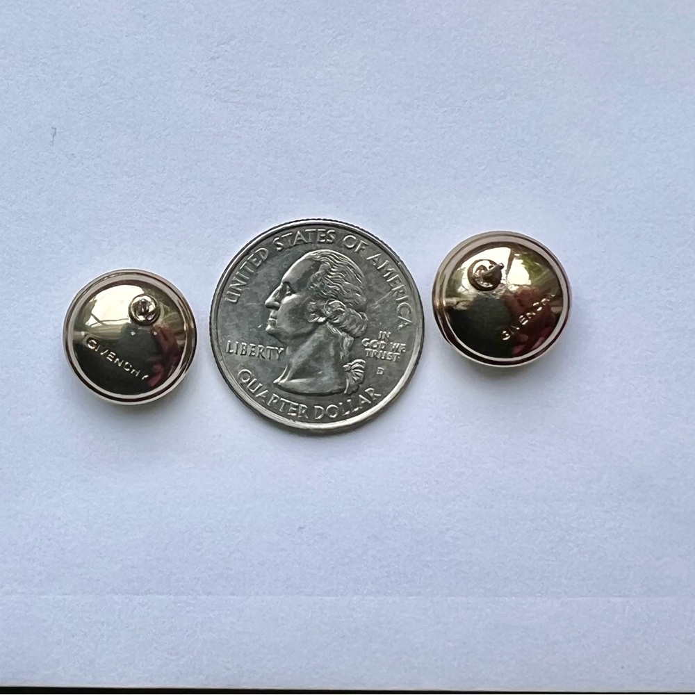 Givenchy Gold Crystal Studs - Vintage Glam - Picture 13 of 13